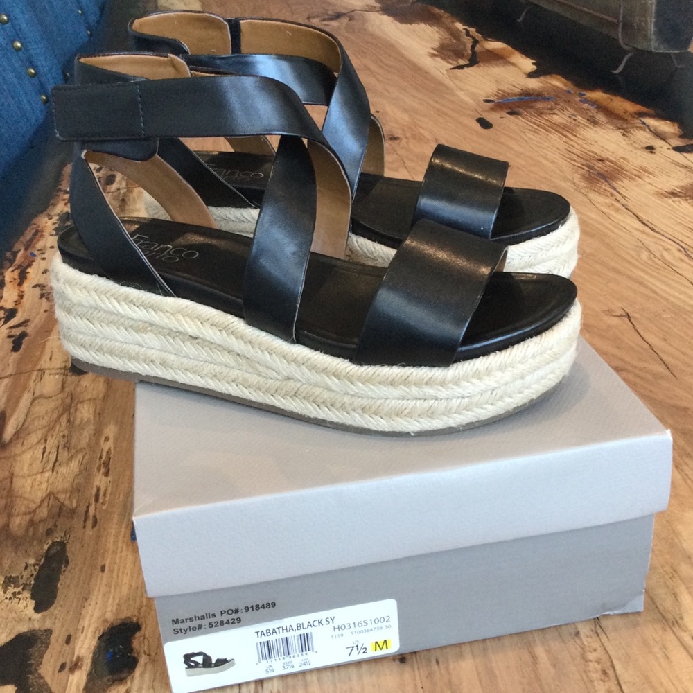 Franco Sarto leather platforms